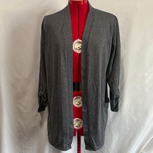 Gray Women's Cardigan Sweater